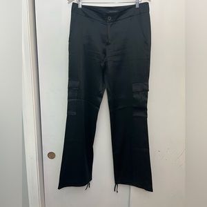 Black, silk, size 8 Banana Republic pants